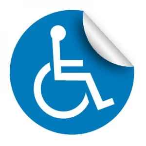 Nálepka – Cesta vyhradená pre používateľov invalidných vozíkov