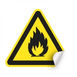Nálepka – W001 Nebezpečenstvo požiaru