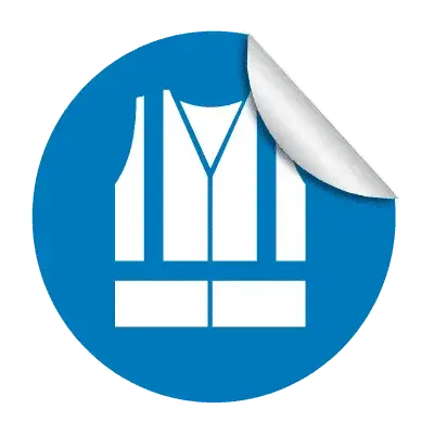 Nálepka - Príkaz na nosenie reflexnej vesty