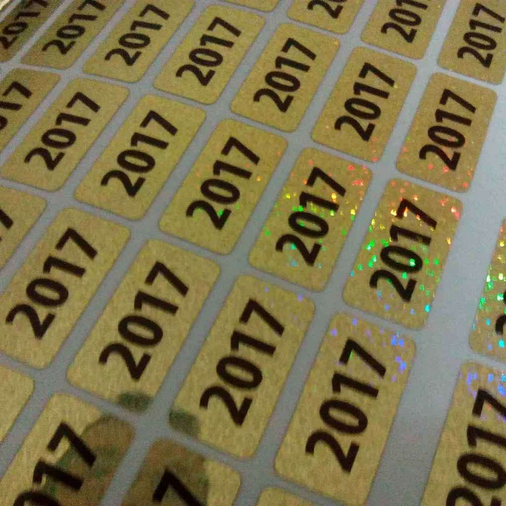 Typ 4 holografickej zlatej fólie s jemnými bodkami